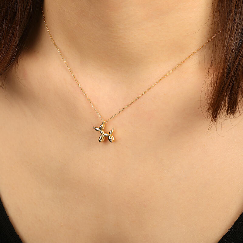 "Sugary Glint" Balloon Dog Necklace