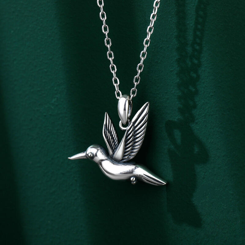 Jeulia "Kolibri im Flug" Sterling Silber Halskette