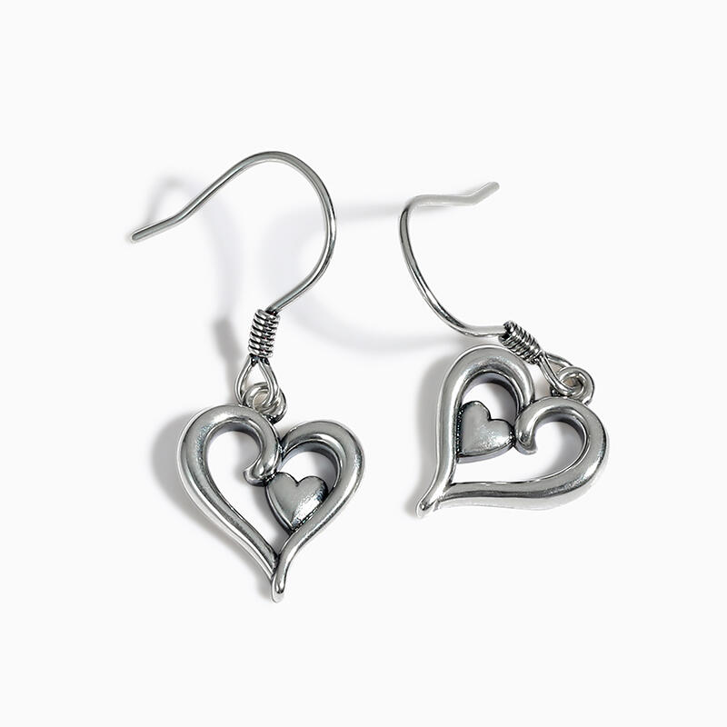 Jeulia "Joy of My Heart" Sterling Silver Earrings