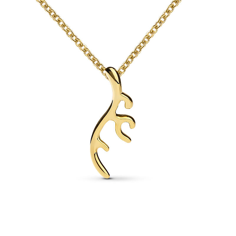 Jeulia Collana con Ciondolo Corna di Cervo in Argento Sterling