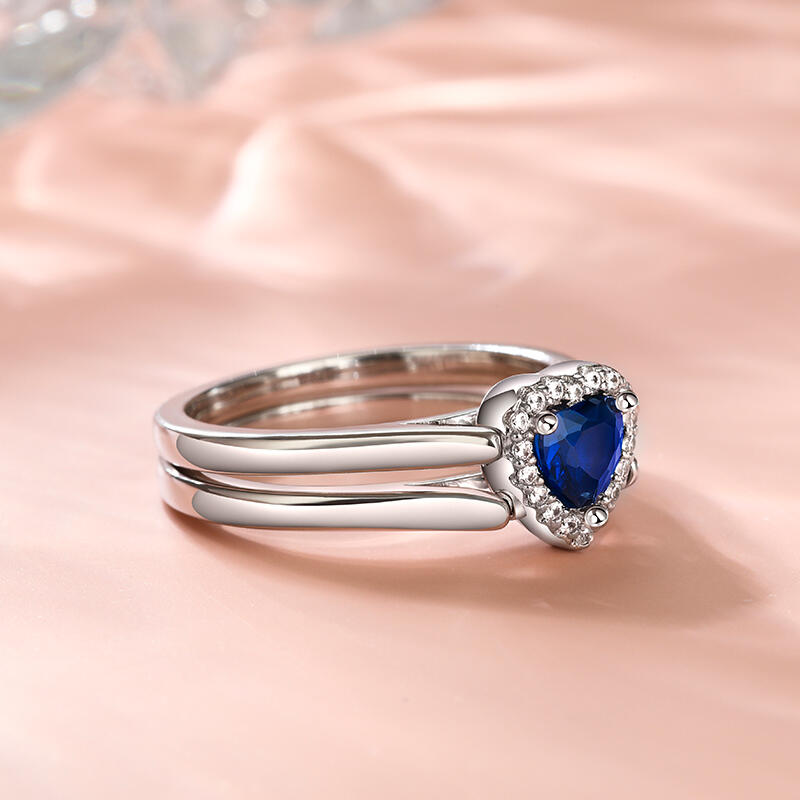 Jeulia ファンタジースター＆ムーン シーグラス スターリングシルバーリング