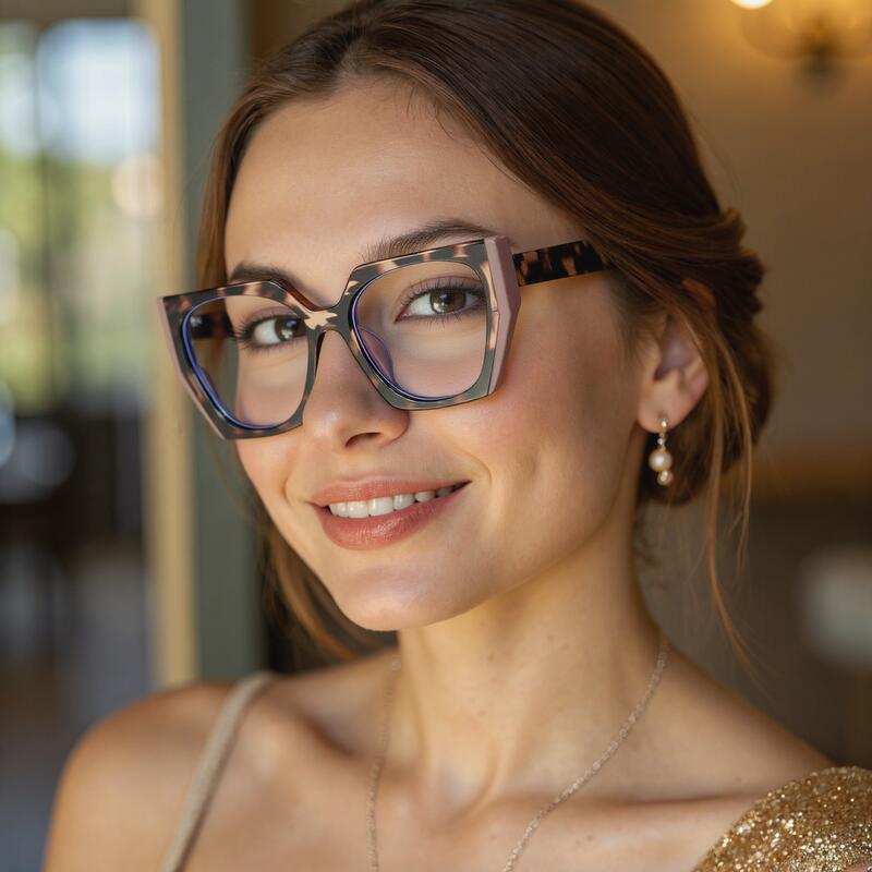 Hedda Cat Eye Brown Glasses