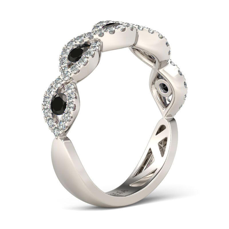 Jeulia Twist Sterling Silver Women's Band