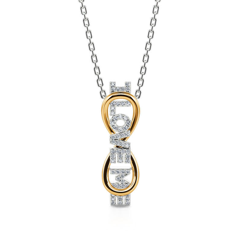 Jeulia Conjunto de joyería grabado de I LOVE ME de plata de ley