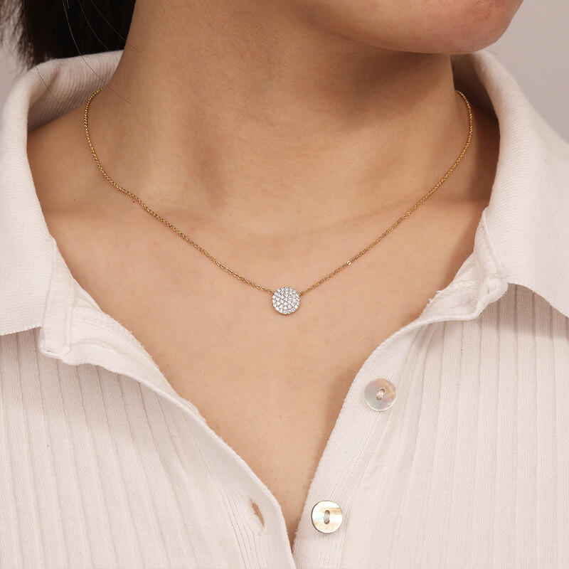 "This Will Be" Round Cut Cluster Necklace