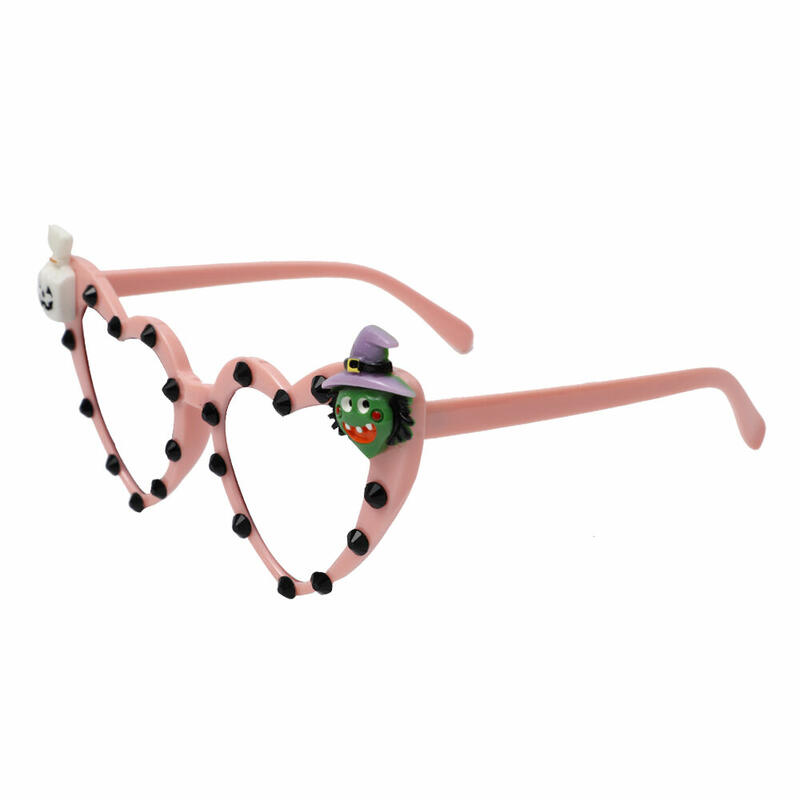 Halloween Cedriea Heart Pink Glasses