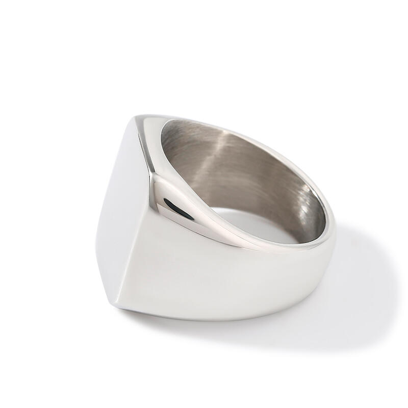 Jeulia Anillo de hombre de acero inoxidable muy pulido