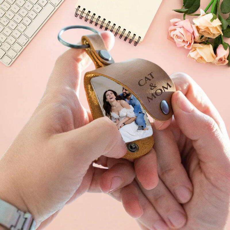 Mini Accessories Lettering Personalized Mini Photo Lettering Keychain for Dad - Drawelry.com