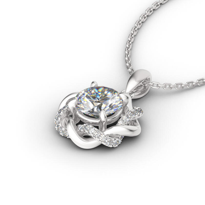 Jeulia Knot of Love スターリングシルバー ネックレス