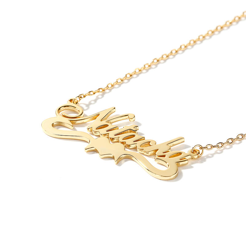 Jeulia "For Love" Personalized Sterling Silver Name Necklace