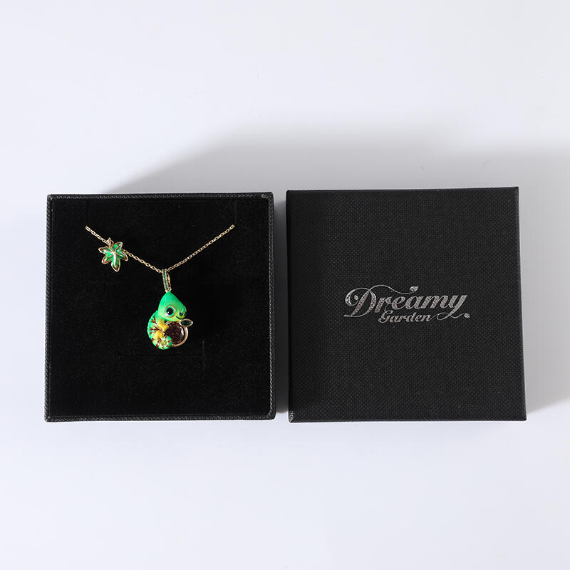 Jeulia ドリーミーガーデン カメレオン スターリングシルバー ネックレス