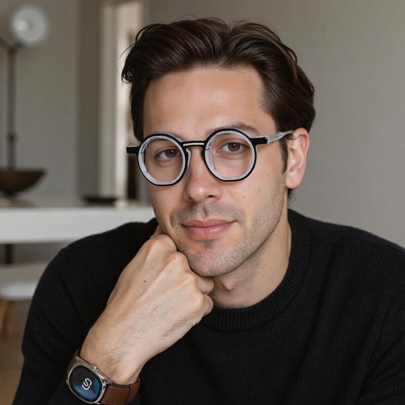 Lunettes de Vue Burnell Ronde Transparent