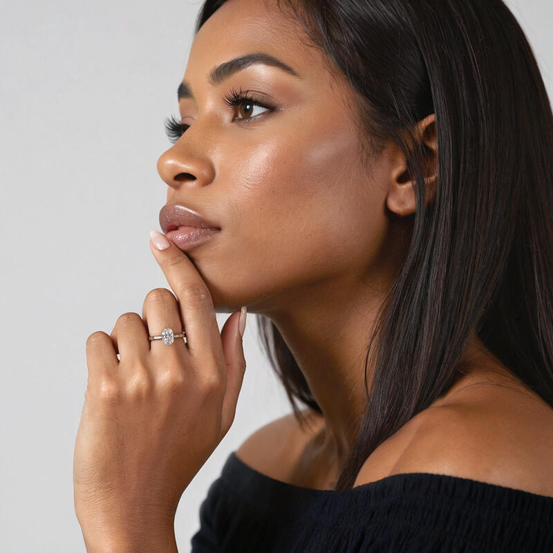 " I Promise To Be With You Forever" 1ct Elongated Cushion Solitaire Engagement Ring