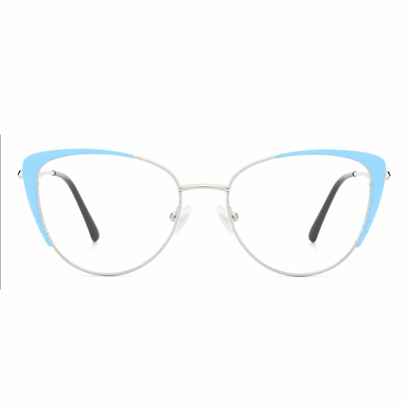Erica Cat Eye Blue Glasses