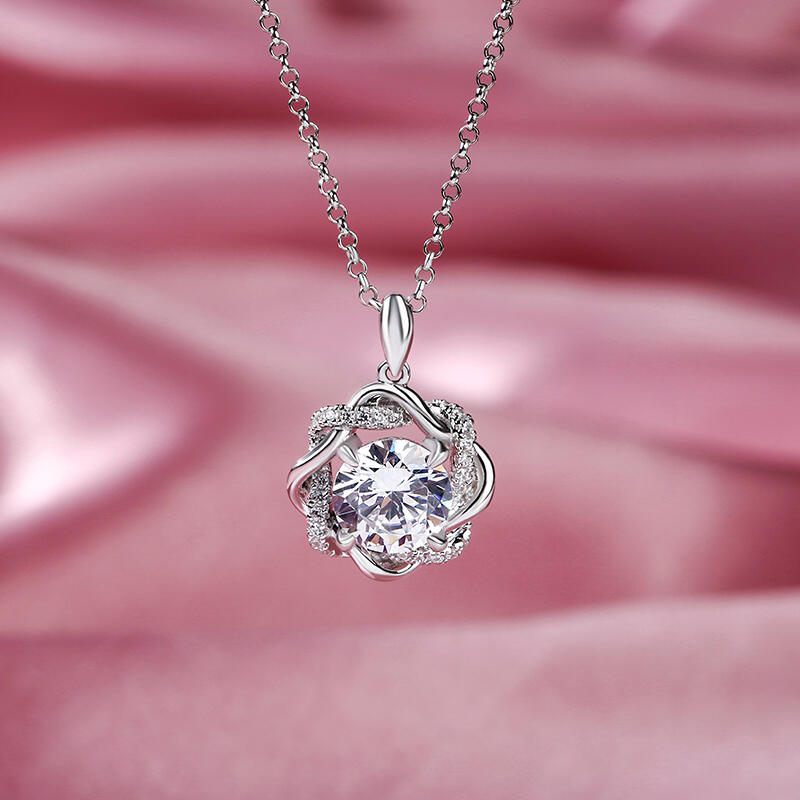 Jeulia Knot of Love スターリングシルバー ネックレス