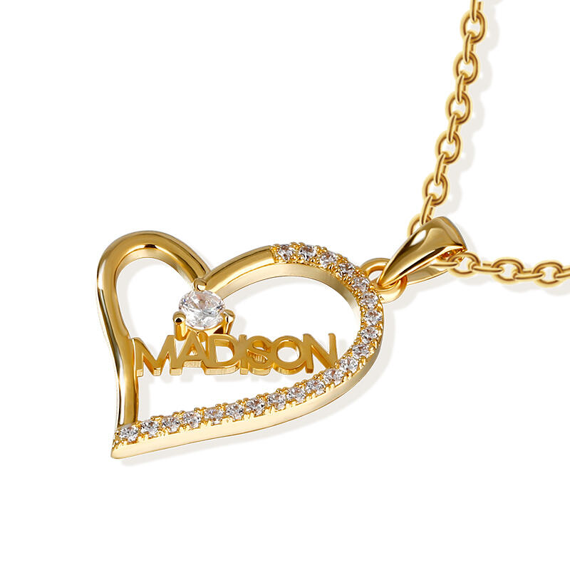 Jeulia Collar personalizado con el nombre de plata de ley