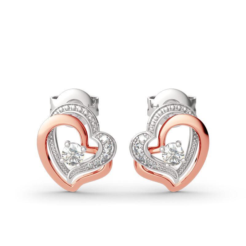 Double Heart Sterling Silver Jewelry Set