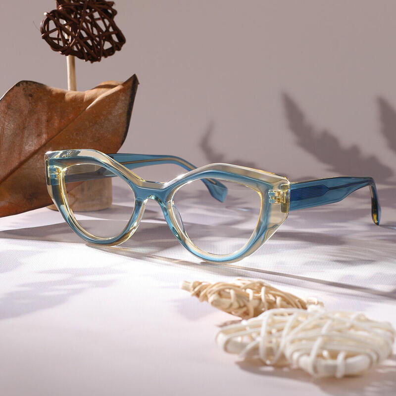 Louisa Cat Eye Blue Glasses