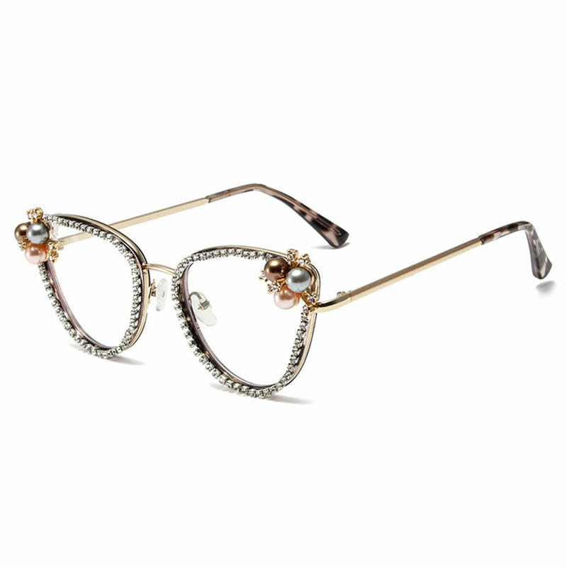 Rivera Cat Eye Leopard Glasses
