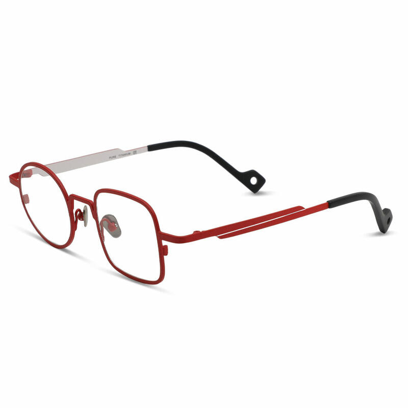 Pinot Square Round Red Glasses