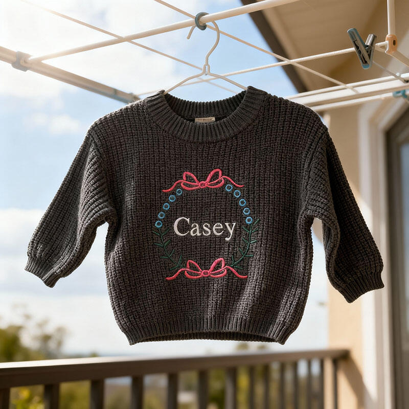 Personalized Name Embroidered Sweater Beautiful Present for Kids