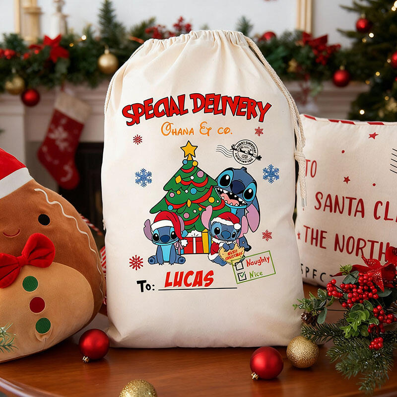 Personalised Name Christmas Gift Bag Cute Gift for Kids