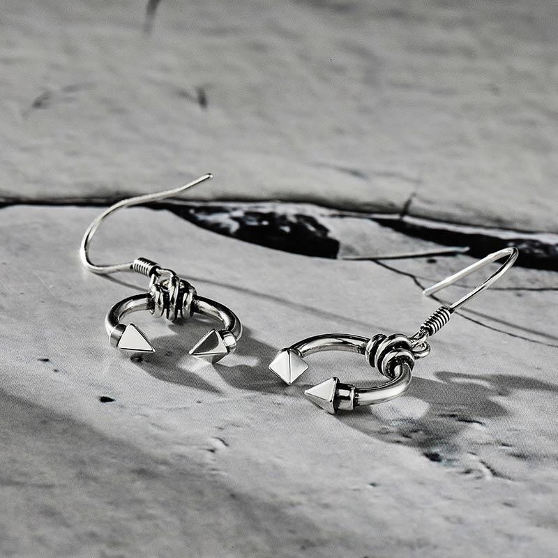 Jeulia "Pyramid Crescent" Sterling Silver Earrings