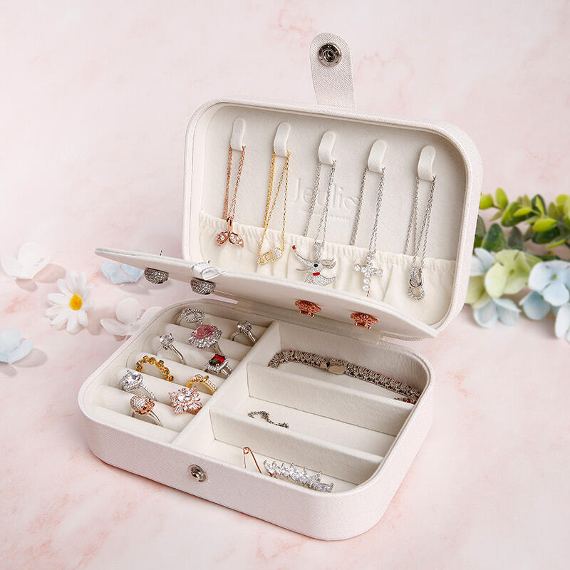 Jeulia Double-layer PU Jewelry Storage Box