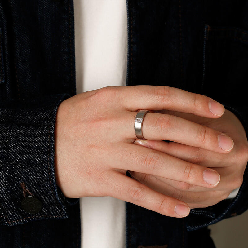 "Steadfast To You" Emerald Cut Matte Brushed Men's Wedding