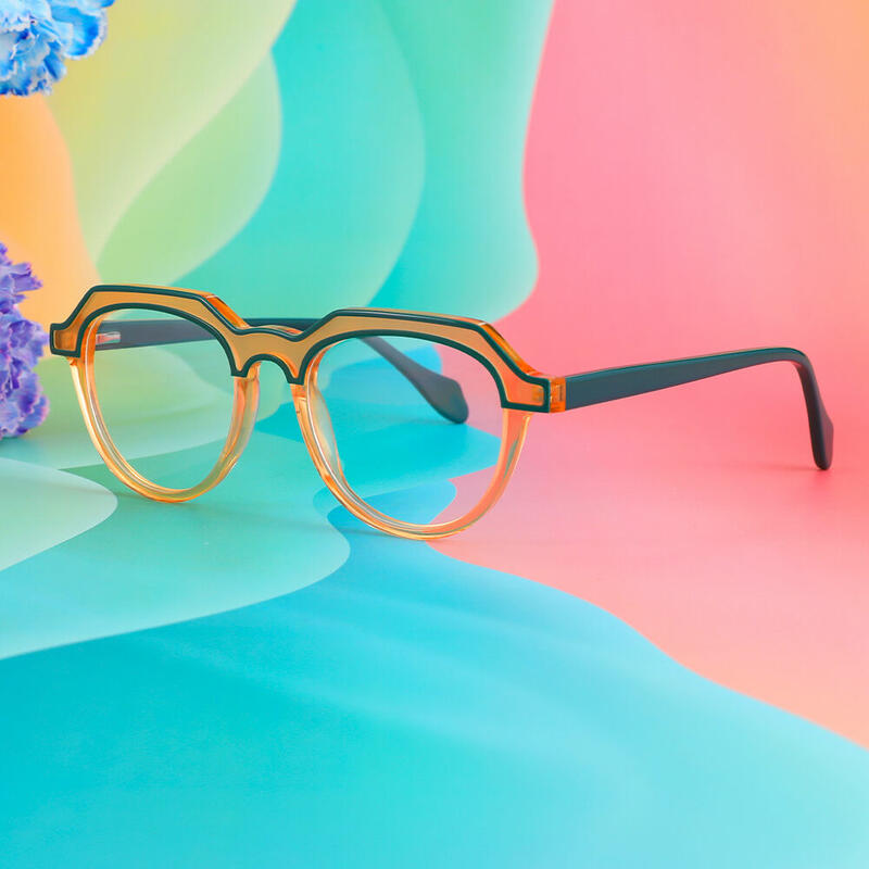 Bauer Runde Orange Brille