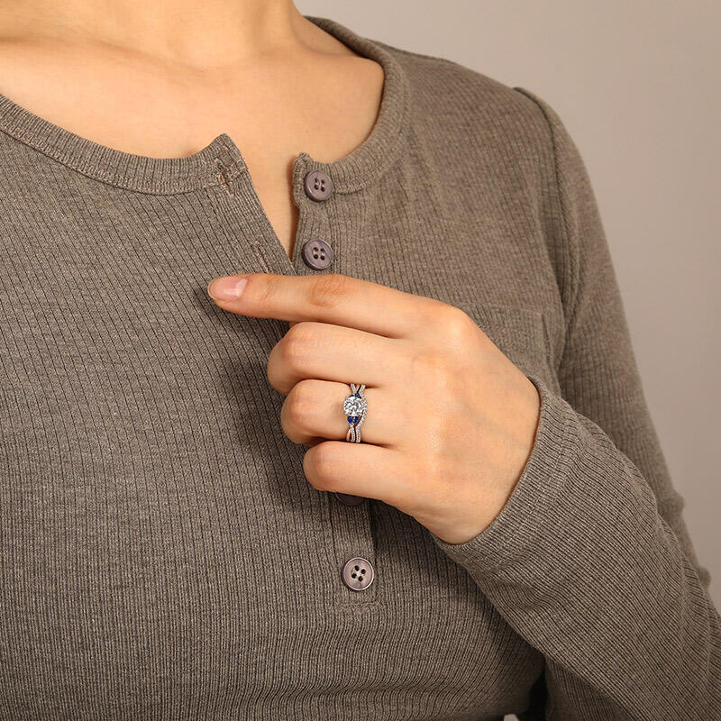 "Versprechen der Seelenverwandten" Rundschliff 2-teiliges Brautset