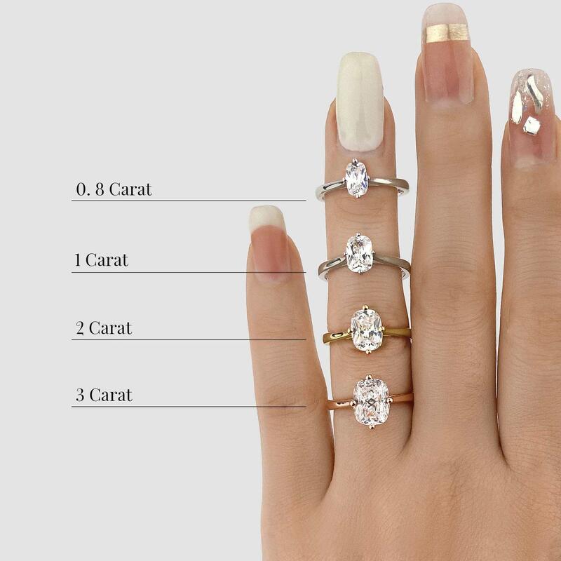 " I Promise To Be With You Forever" 1ct Elongated Cushion Solitaire Engagement Ring