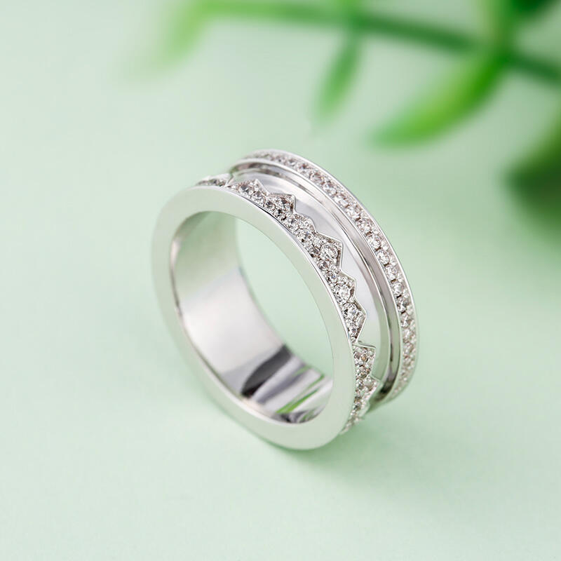 Jeulia Anel masculino em prata 925 inspirado nas montanhas