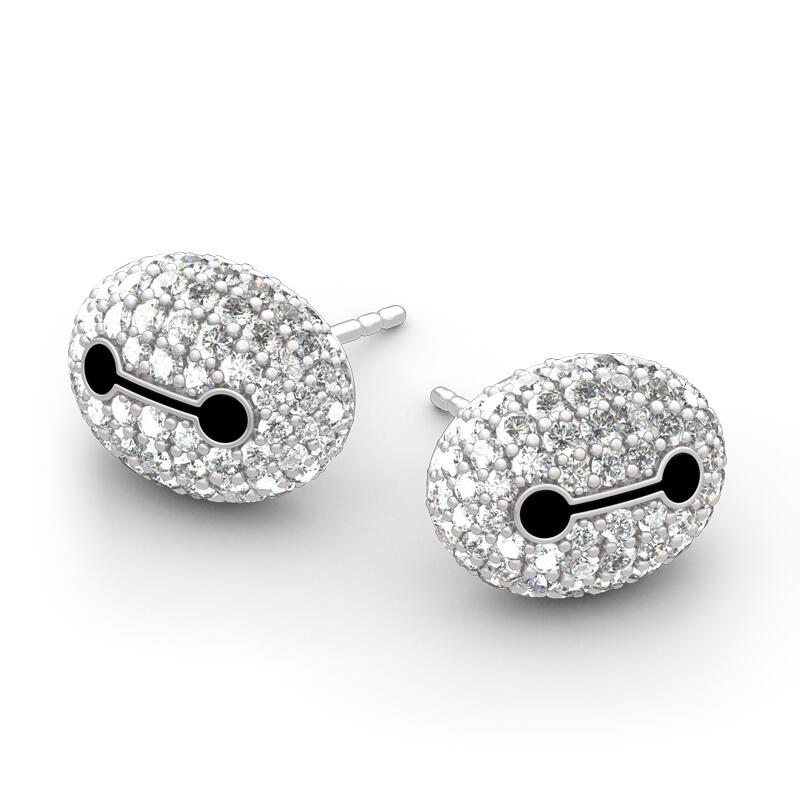 Jeulia "Inflatable Caretaker" Sterling Silver Stud Earrings