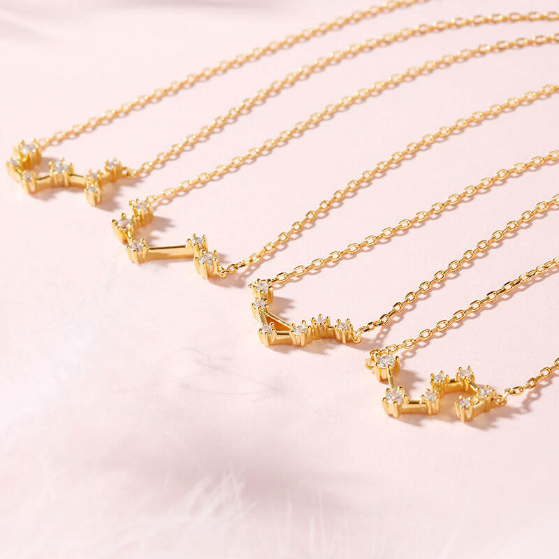 Jeulia "Your Lucky Star" Twelve Constellations Sterling Silver Personalized Anklet