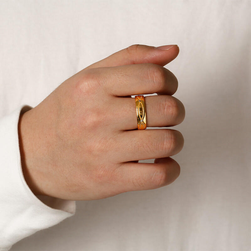 "Promise For Future " Wave Pattern Men's Wedding Ring