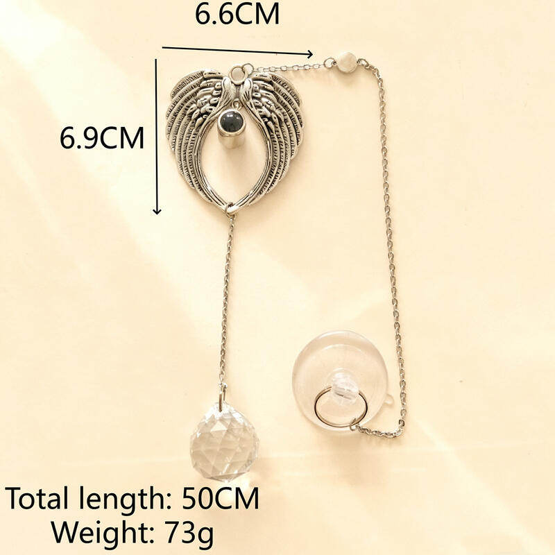 Colgante con imagen de proyección personalizada con alas, regalo conmemorativo para seres queridos.