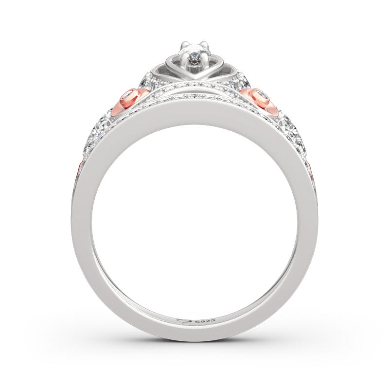 Jeulia "Cinderella's Dream" Pumpkin Carriage Sterling Silver Ring