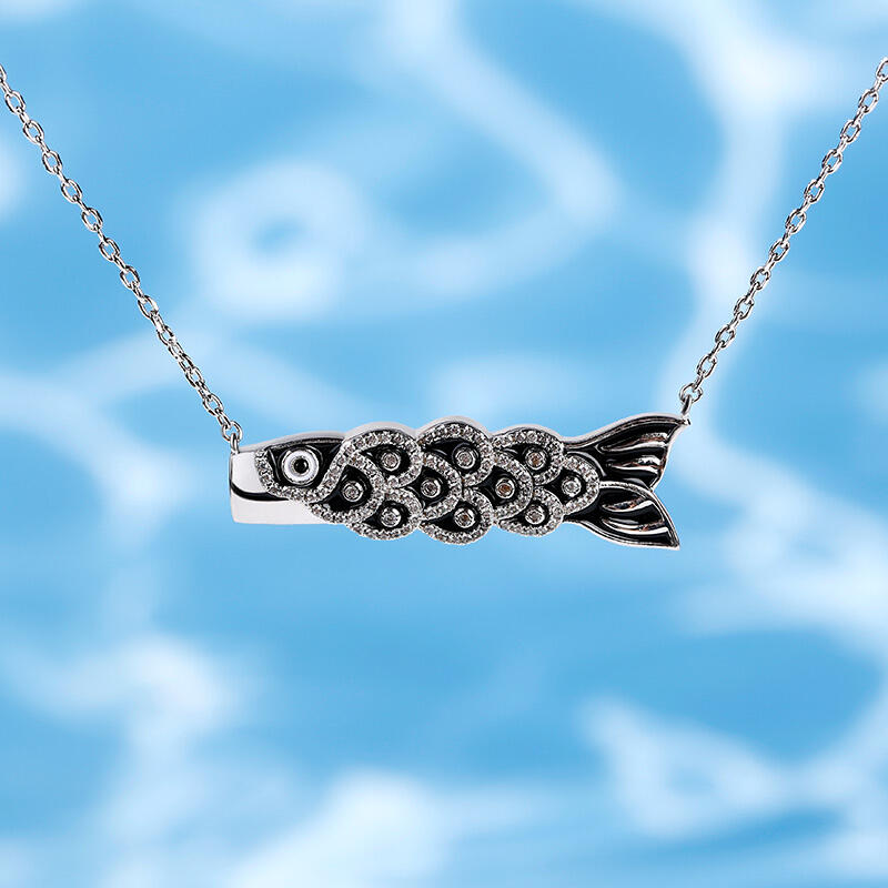 Jeulia Japanische Koinobori Anhänger Sterling Silber Halskette