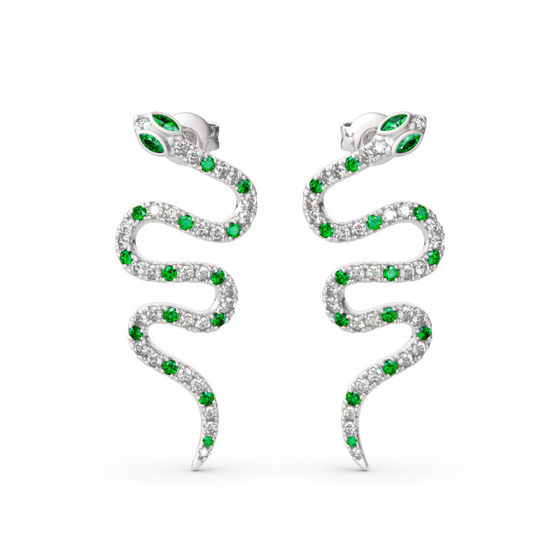 Jeulia "Spiritual Rebirth" Snake Shape Sterling Silver örhängen
