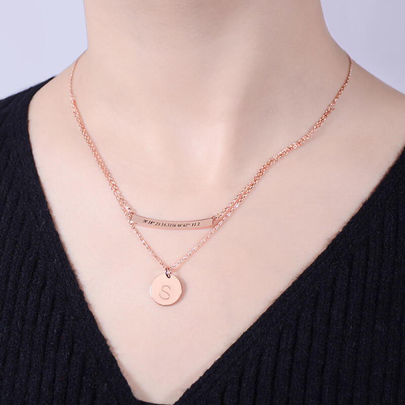 Jeulia Initial Personalized Sterling Silver Necklace