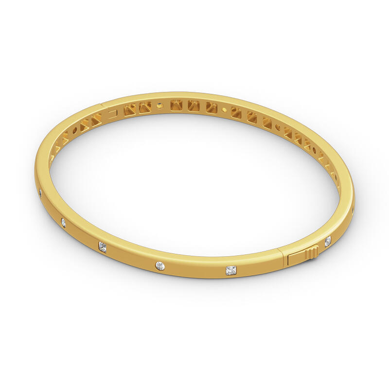 Jeulia Simple Design Round Cut Sterling Silver Armband