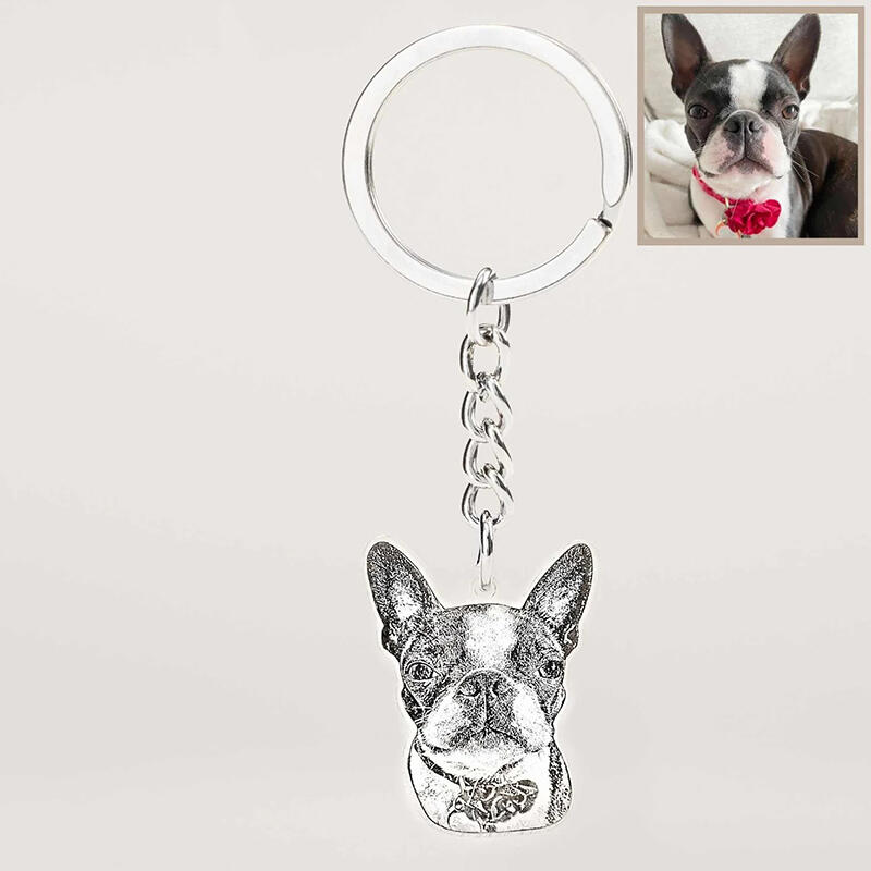 Personalized Picture Keychain Unique Design Style Creative Gift for Pet Lover