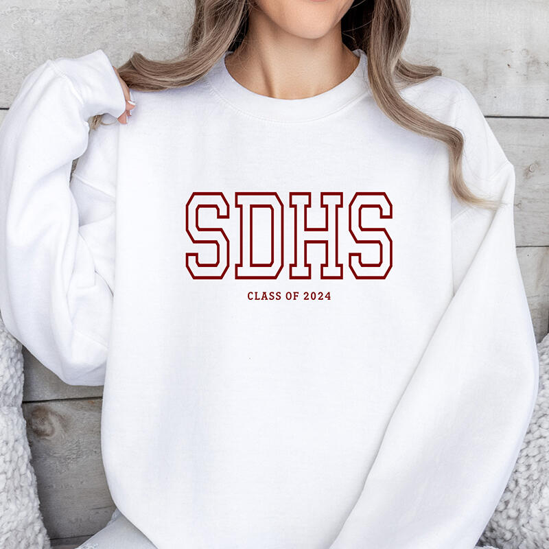 Personalized Sweatshirt Puff Print Custom Messages Design Your Own Creative Gift for Loved One