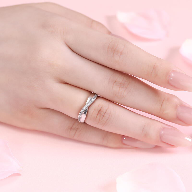 Jeulia Bague Elégante Solitaire Populaire en Argent Sterling Alliance pour Femmes