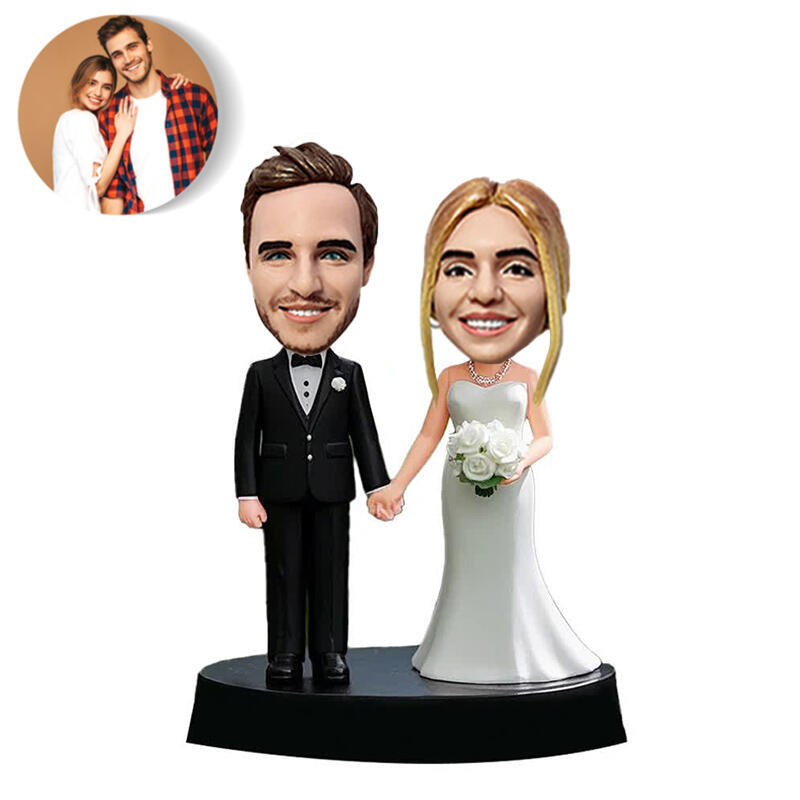 Personalized Double Dress Bobblehead Doll Gift for Couples