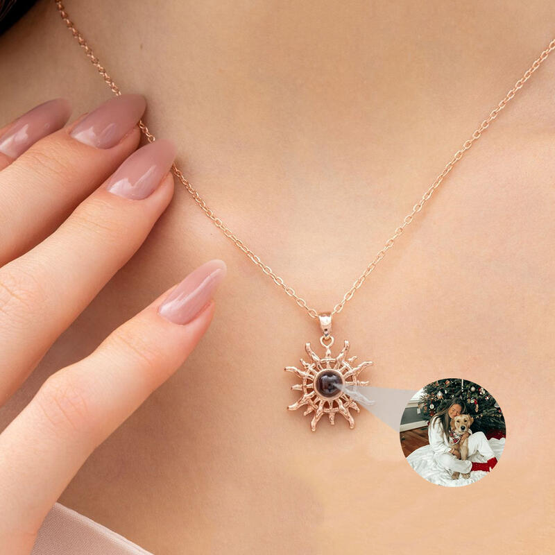 Personalized Irregular Projection Picture Necklace Gift for Wife