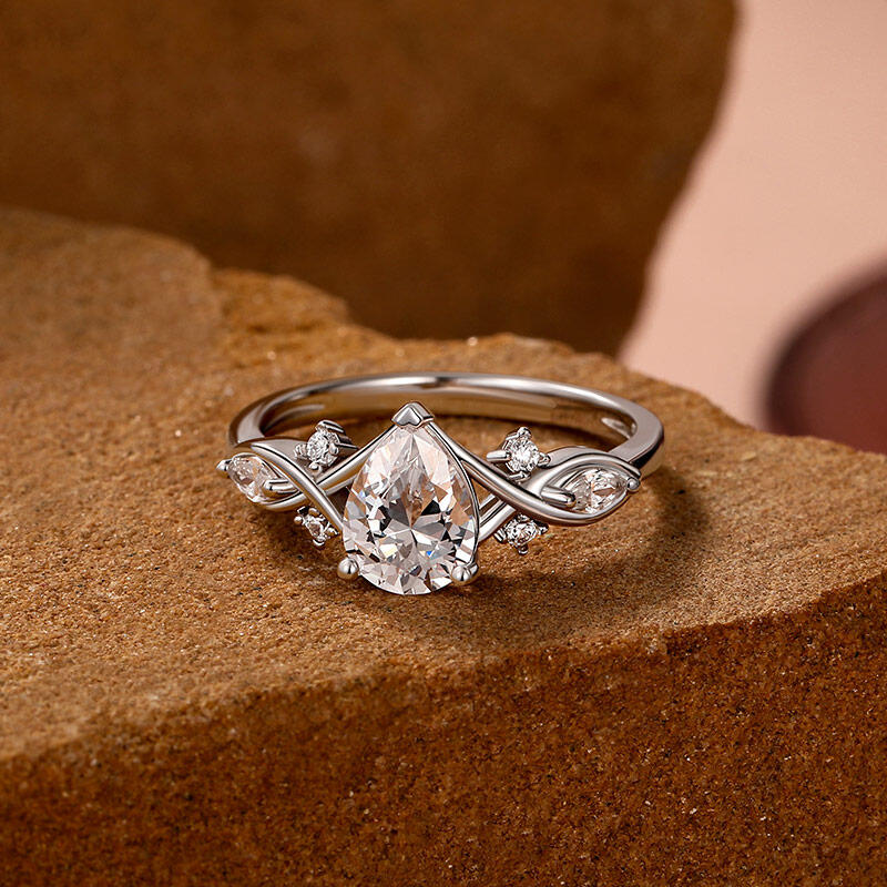 Jeulia Infinity Custom Pear Cut Engagement Ring