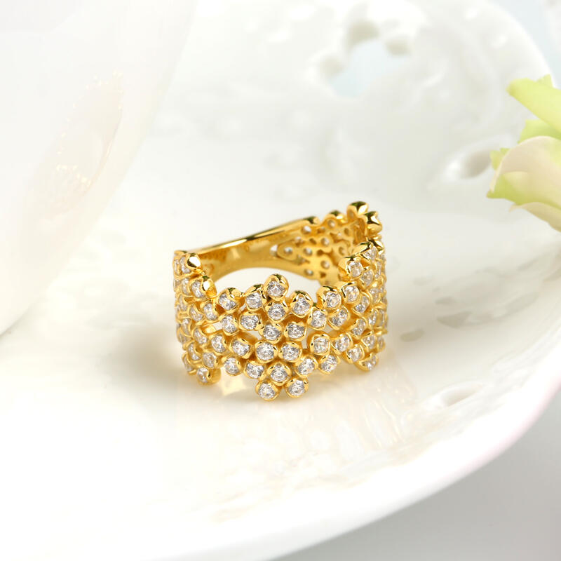 Jeulia Irregular Round Cut Sterling Silver Women's Band