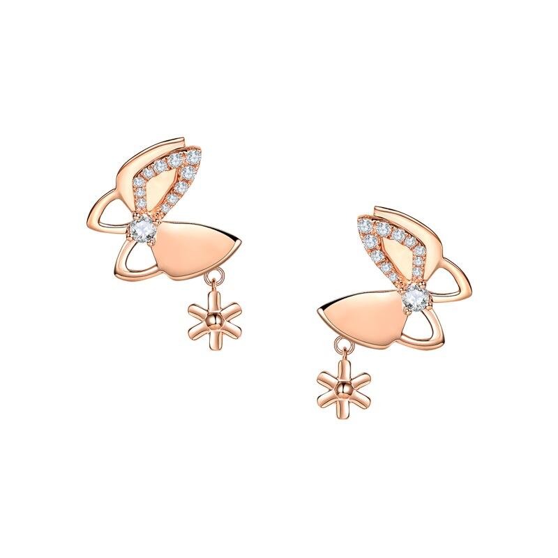 Jeulia "Natural Brilliance" Butterfly Design Sterling Silver Jewelry Set